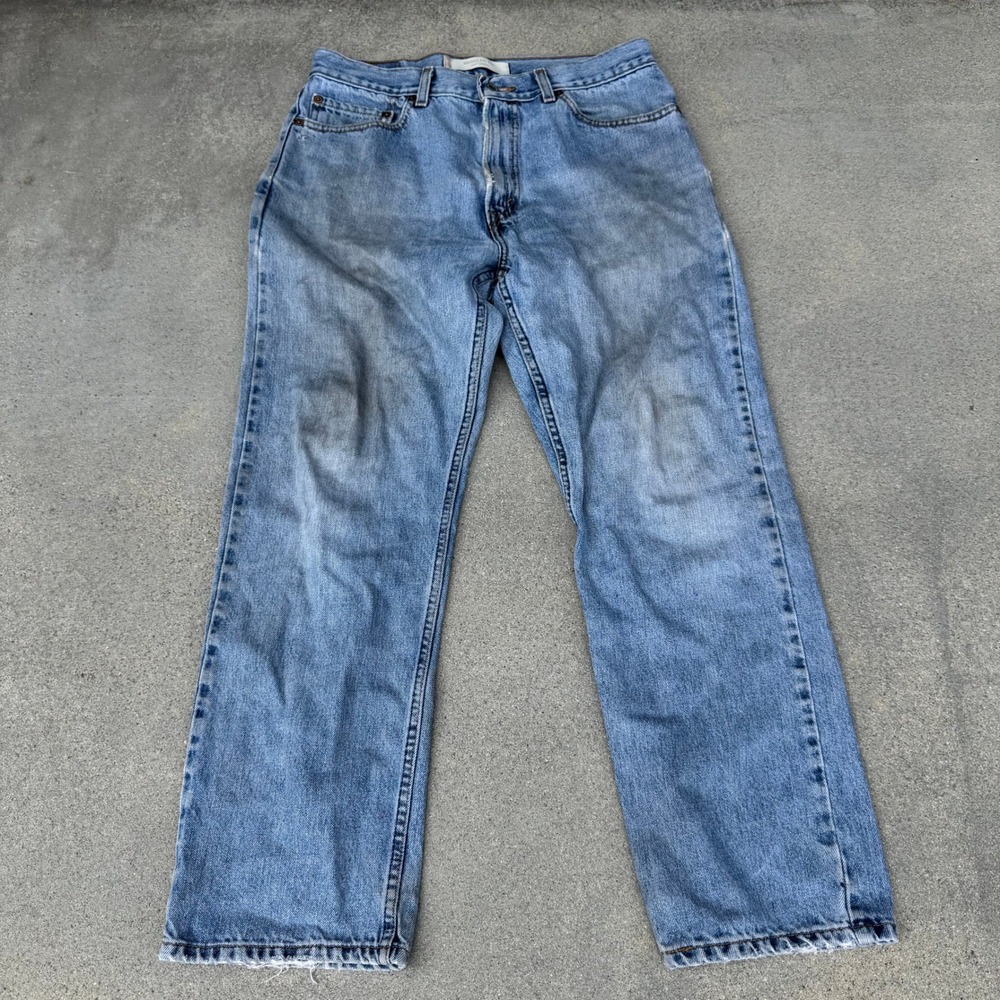 Levi's 505 Regular Fit Jeans Men 34x30 Light Wash Straight Leg 100% Cotton Denim